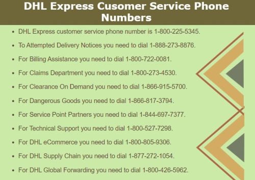 DHL phone numbers