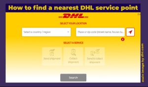 How to find nearest DHL service point