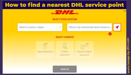 How to find nearest DHL service point