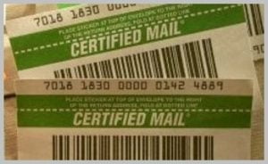 certified mail labels