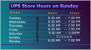 ups store hours on sunday