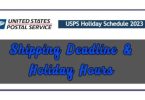 USPS Holiday Schedule 2023
