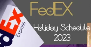 FedEx Holiday Schedule 2023